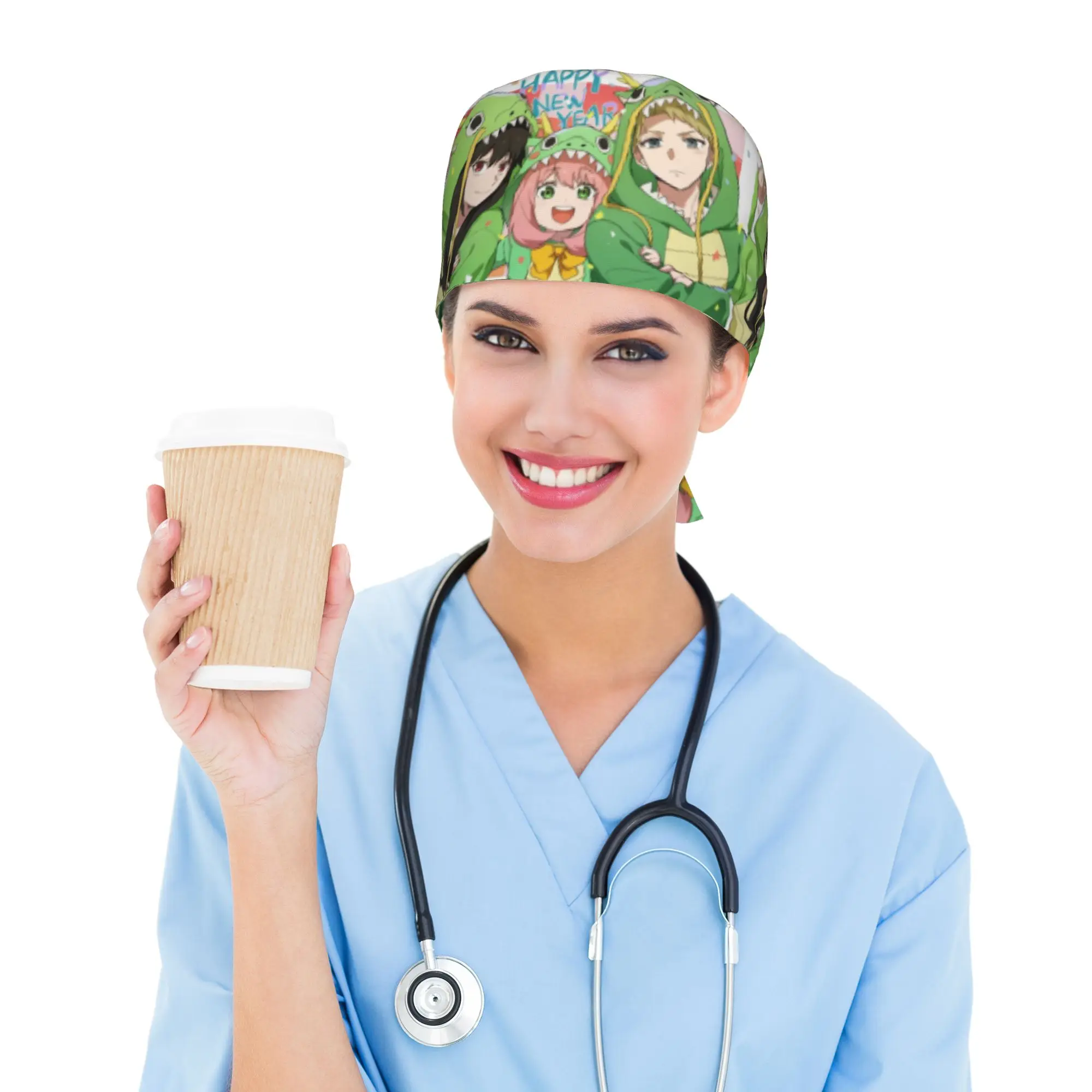

Custom S-Spyes Breathable Scrub Hat Surgical Scrub Caps Unisex Nurse Medical Cap Work Scrubs Hat for Medical Surgical
