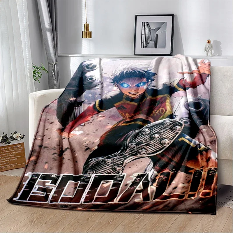 

3D Blue Lock Anime Isagi Yoichi Football Cartoon Soft Flannel Blankets,Throw Blanket Comfortable for Beds Sofa Home Bedroom