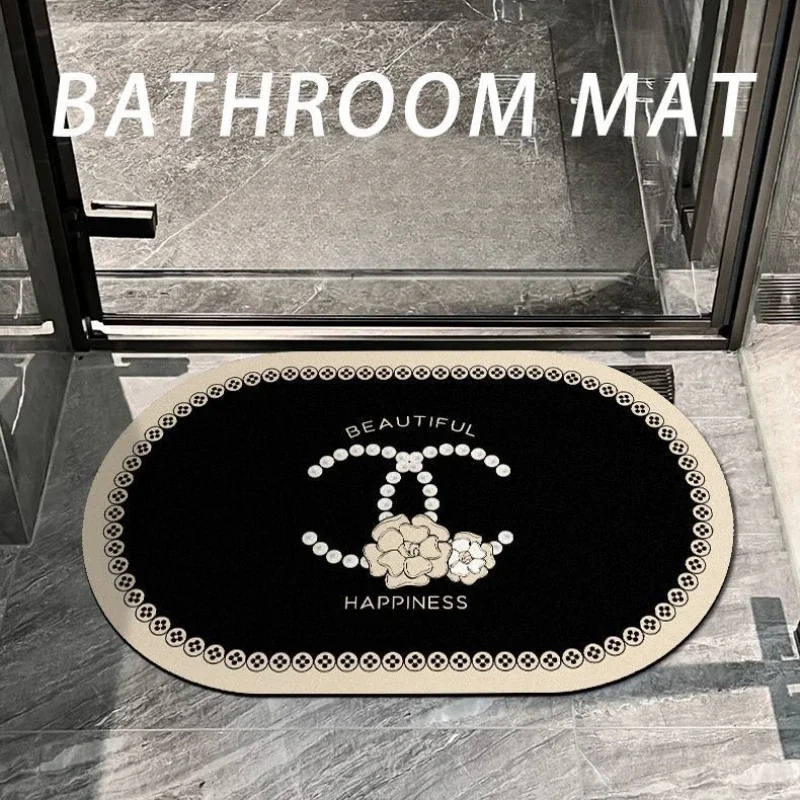 Bathroom Water Absorbing Floor Mat Diatom Mud Household Bathroom Entrance Anti Slip Quick Drying and Wear Resistant Carpet