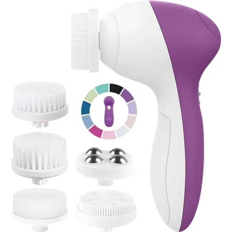 

Facial Cleansing Brush Face Scrubber Exfoliating Cleaning Skin Care Cleanser Wash Women Girls Electric Beauty Powered Exfoliato