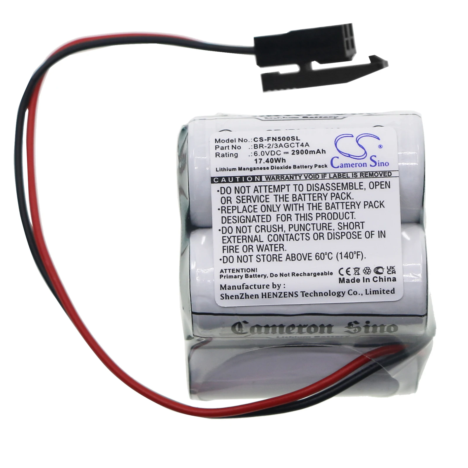 

Li-MnO2 Non-Rechargeable Battery for Allen, PLC,6.0V,2900mAh,MicroLogix 1400, FANUC Amplifier, ALPHA iSV