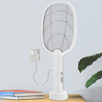2 IN 1 Electric Mosquito Swatter Mosquito Killer 2500V USB Rechargeable Angle Not Adjustable Electric Bug Zapper Fly Bat Swatter