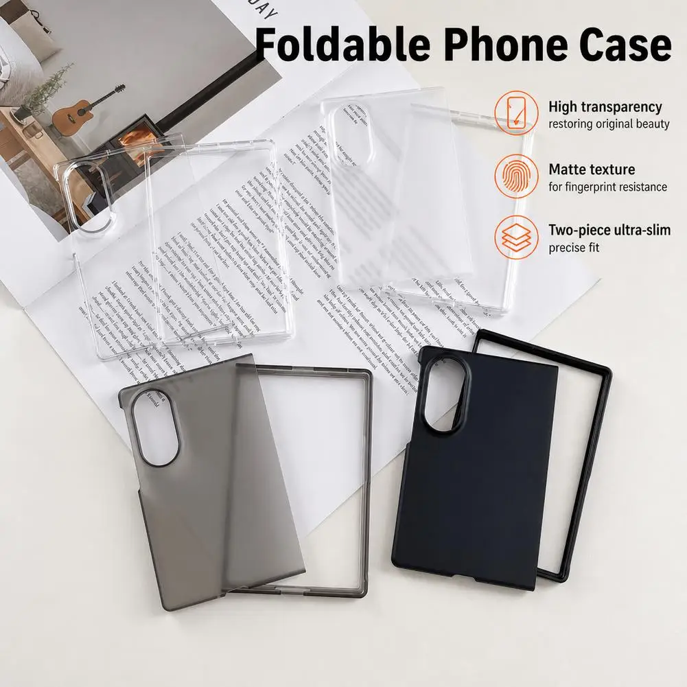 Protective Case For Samsung Z Fold 8 & Ultra Ultra Slim Matte Clear Anti Fingerprint Anti Slip Shockproof Phone Case