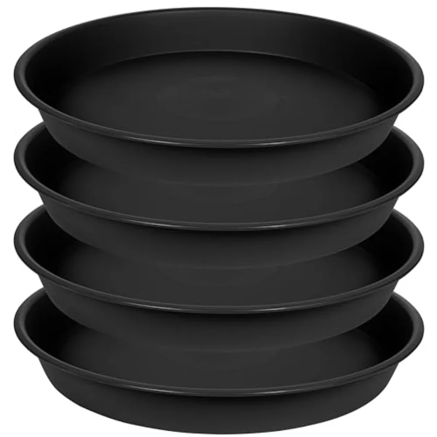 

4 Pack of Plant Saucer 1, Plastic Plant Saucers 17" Round, Flower Trays for doors Outdoor, Plant Drip Trays for Pots, Plant Wat