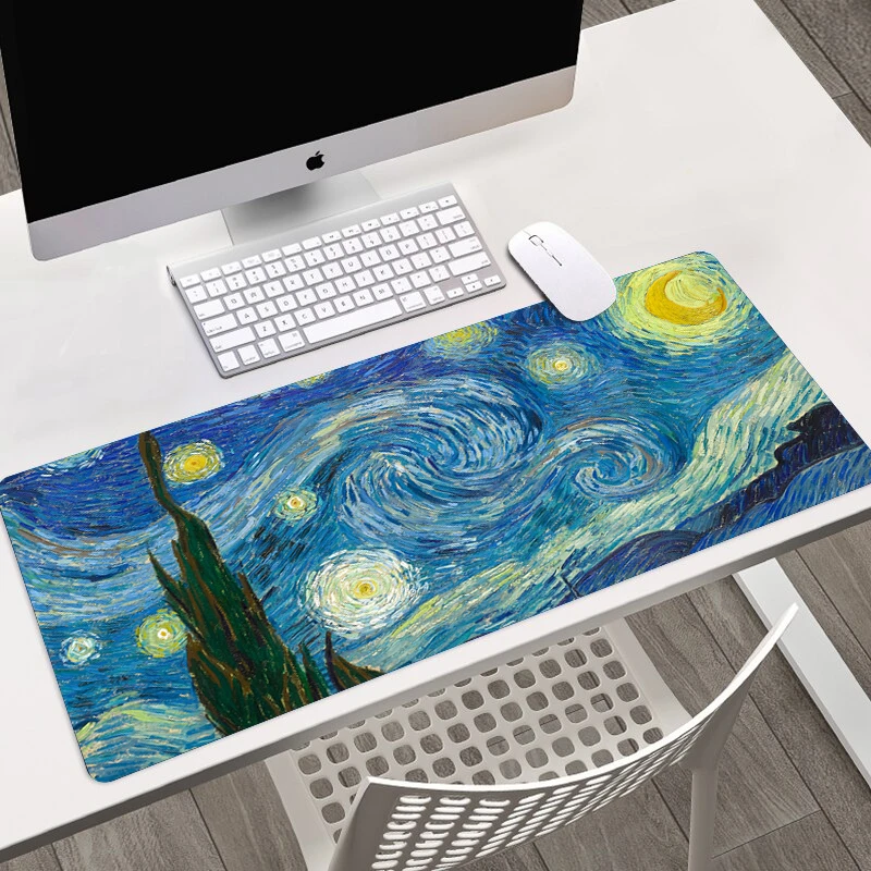 Best Selling Famous Paintings Mousepad Anime HD Printing Computer Lock Edge Keyboard Mat Gift  PC Desk Pad Large Mouse Pad