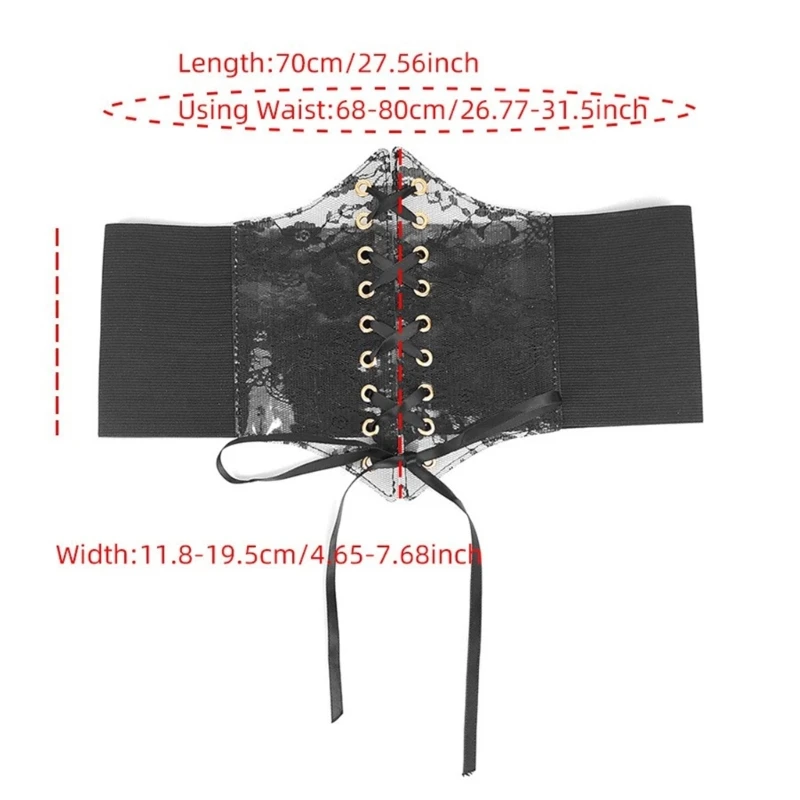Корсетный пояс для женщин, эластичный пояс для костюма, сексуальный пояс на шнуровке