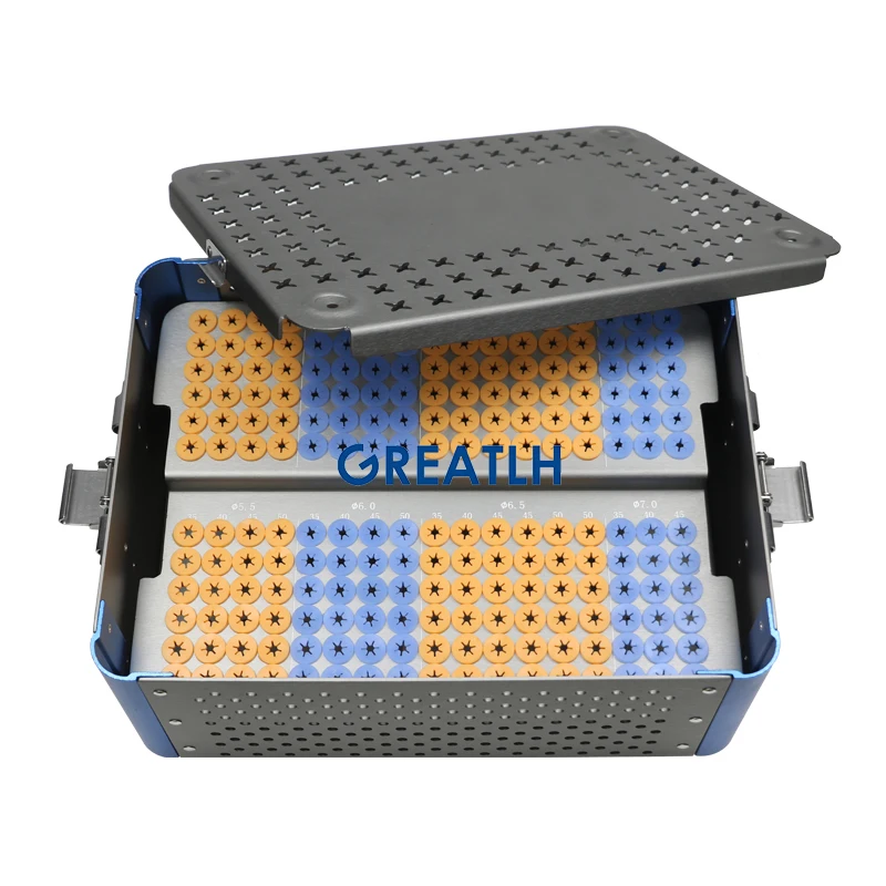 GREATLH Orthopedic Spinal Pedicle Screw Box Disinfection Box Orthopedic Spinal Nail Box Orthopedic Instrument