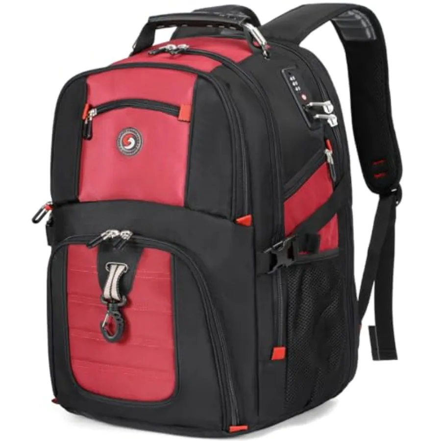 

Extra Large 50L Travel Laptop Backpack with combination lock, College Backpack Airline Approved Business Work Bag Fit 17 Inch L