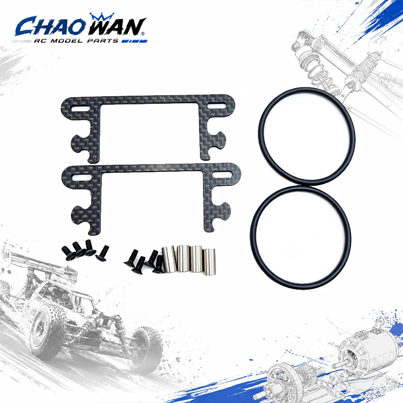 1/8 1/10 RC Model Car Carbon Fiber Battery Retainer Holder Kit Adjustable Battery Mount Plate with Hardware O-Ring Fixing Upgrad