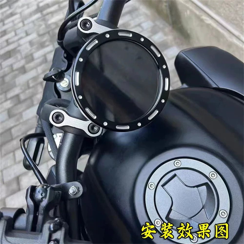 For QJMOTOR SRV700 QJ700-2A Instrument Cover Modification Decorative Cover Aluminum Alloy Protective Shell Code Table Ring Cover