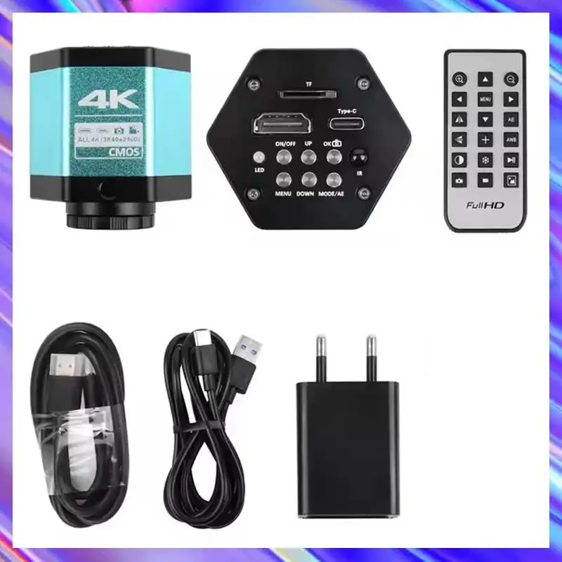 

A24U 4K 60FPS Industrial Microscope Camera Digital Video Camera With Conversion Adapter For Enhanced Imaging EU Plug