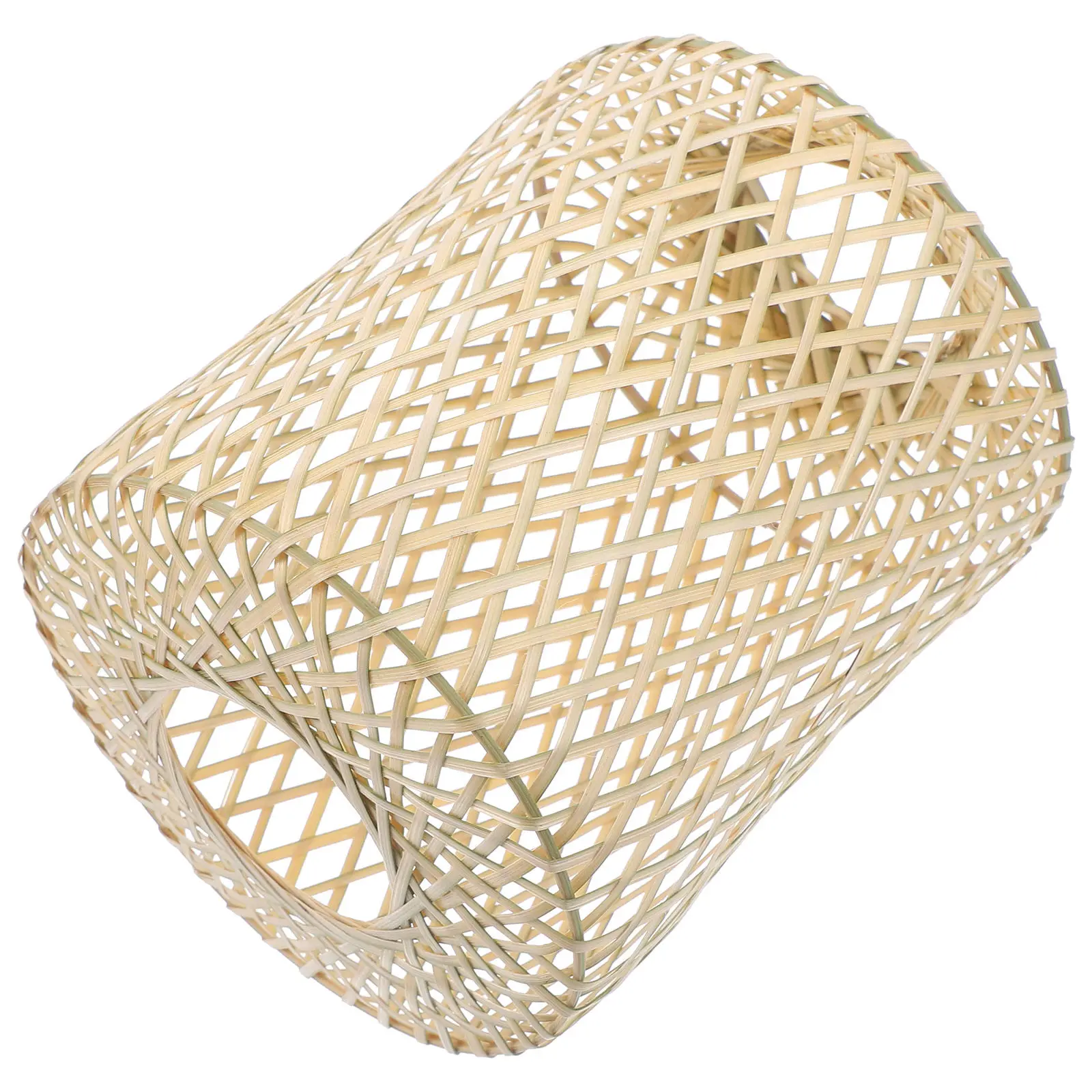 Bamboo Lamp Shade Woven Pendant Light Lampshade Rustic Style Hanging Lamp Cover for Home Hotel Restaurant Decorative
