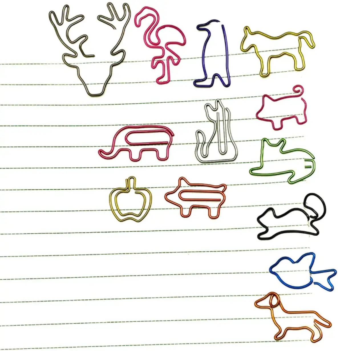 6Pcs Animal Shaped Paper Clips Cute Paperclip Assorted Colors Fun Creative Funny Memo Clips For Kids Children Party Invitation