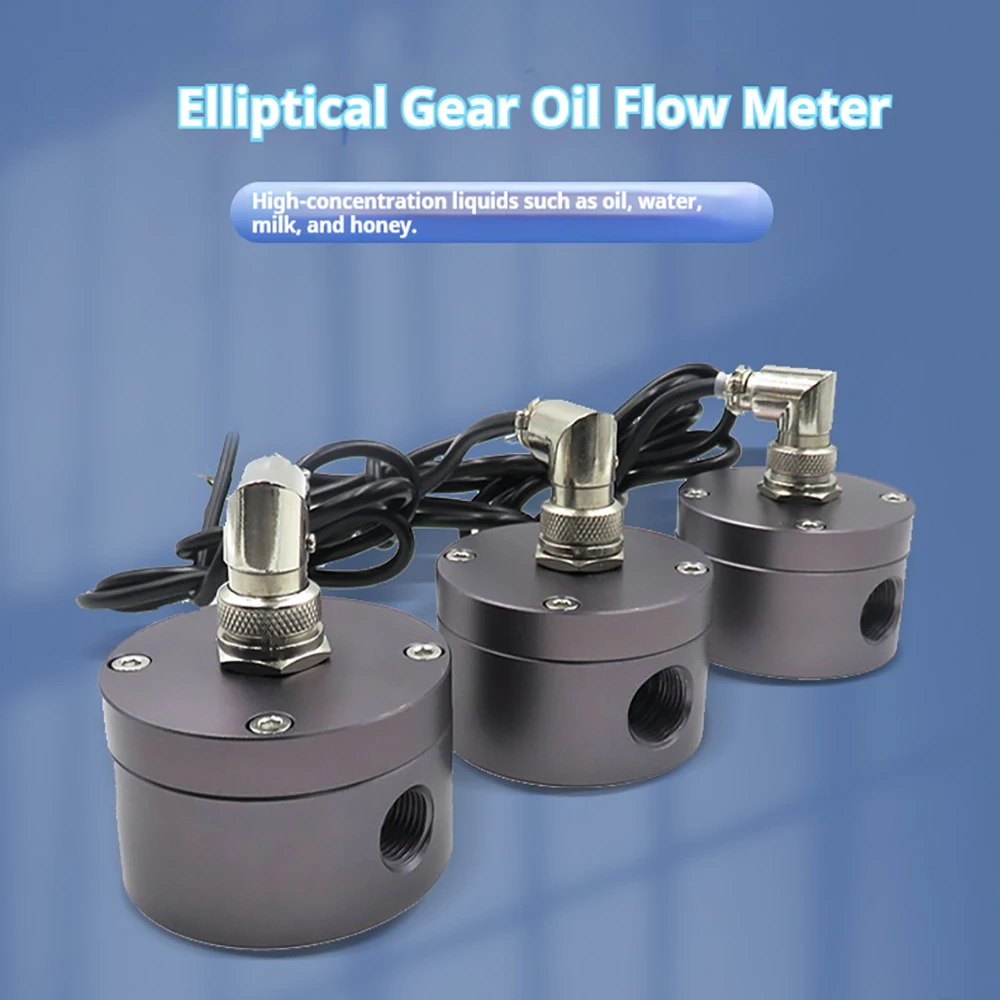 Gear Flow Meter Circular Positive Displacement Mechanical Flow Meter Industrial Rotary Gear Oil Meter for Fluids