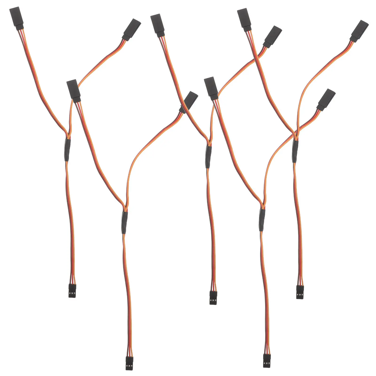 5Pcs Rc Aircraft Servo Cable 300Mm Y Connector Splitter 60- Wire for Remote Control Car Plane Esc Extension Rc Hobby