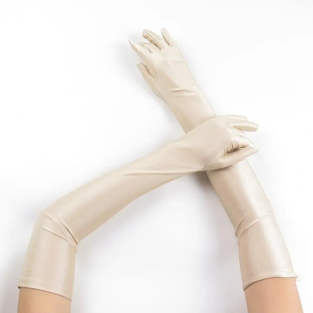 Sexy Gloves Elegant Elbow Length Gloves for Wedding Party Cosplay Soft Breathable Stylish Accessories for Bride Stage Show