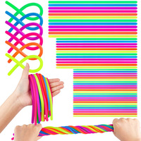 10/30pcs Party Favors Soft Rubber Noodle Elastic Rope Relief Stress Fidget Stretch String Toy Adults Kids Decompression toys
