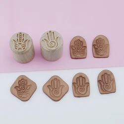 Fatima-ラッキーハンドテクスチャブロック,新しいセラミックツール,エンボス加工,刻まれた木製のスタンプ,3.5cmのセラミックツール