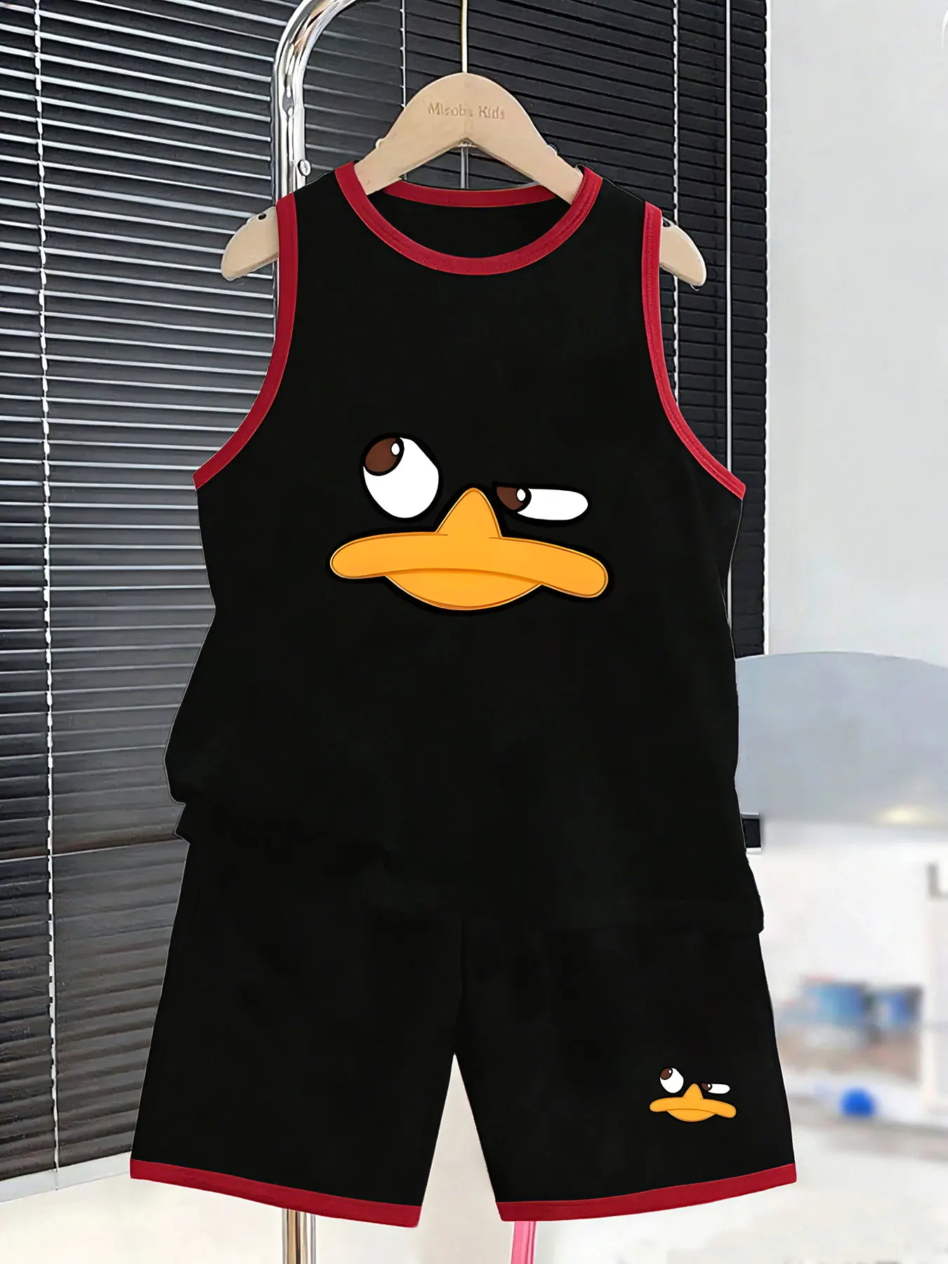 Boys' Father-Son Themed Two-Piece Set - 'There's No Buddy like My Daddy' Sleeveless Tank Top And Shorts Parent-Child Matching Tr