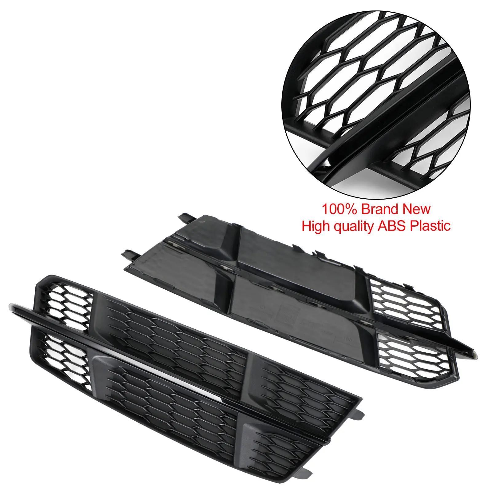 Front Bumper Lower Grille Grill For Audi A6 C7 S-Line 2016-2018 Matt Black Car Accessories Parts