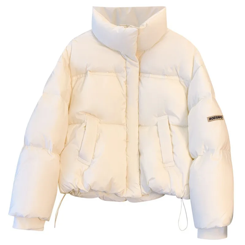 Korean Version Casual Stand Collar Bread Down Cotton-Padded Jacket Women Short Little Man 2024 Winter New Cotton-Padded Jacket