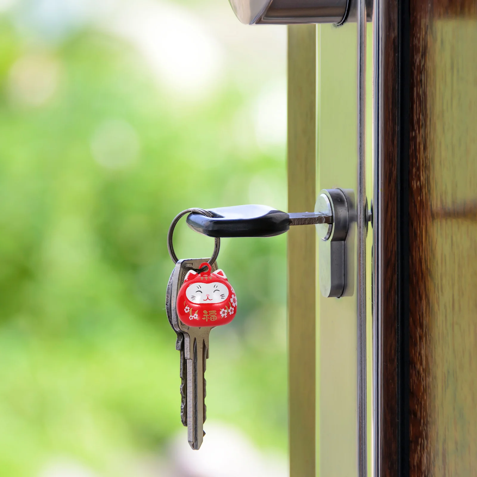 

2 шт., подвесные подвески в виде колокольчика с изображением кота, уникальные украшения для ключей, привлекательные украшения для сумки, кошелька для телефона