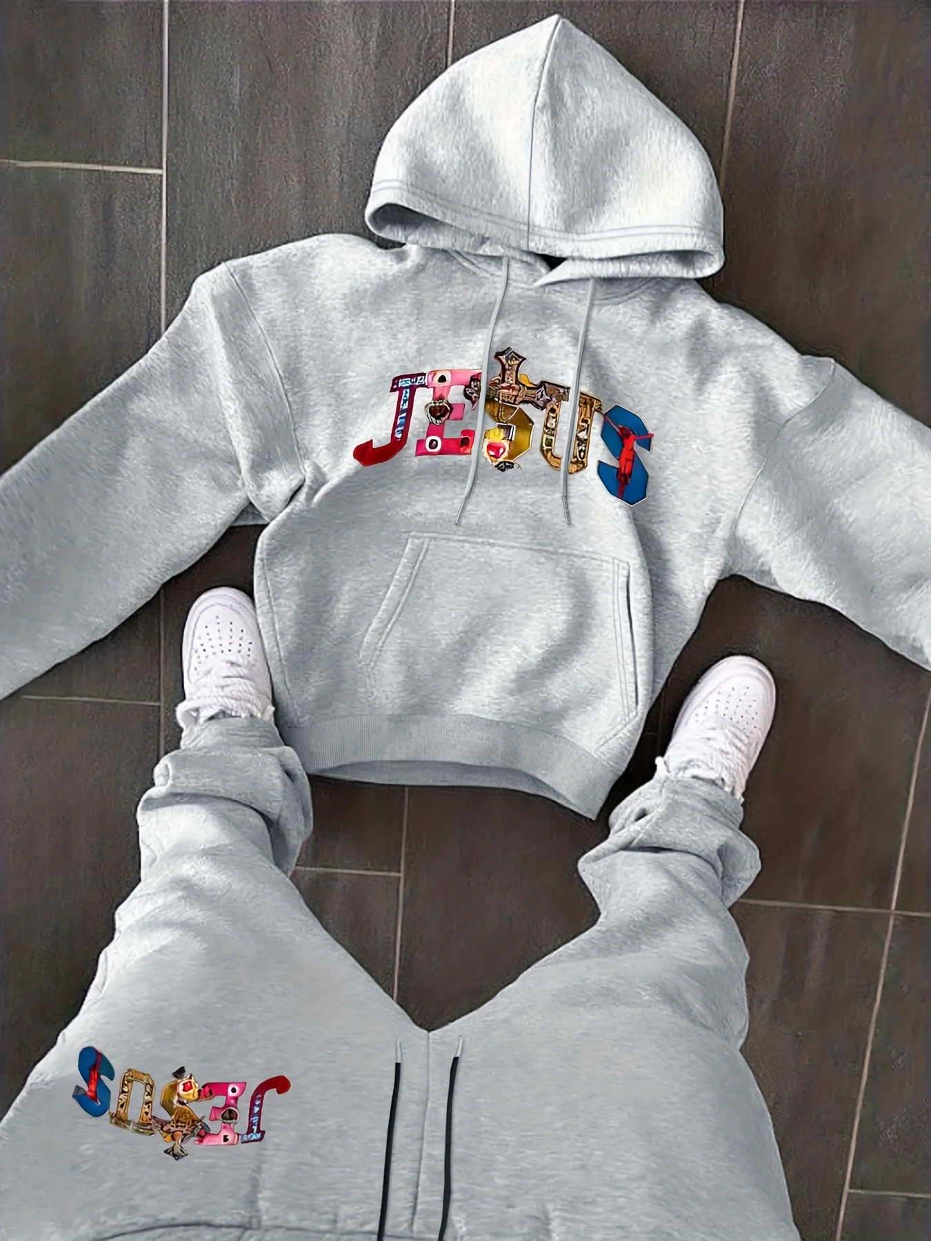 Men Jesus Printed Hoodie Sweat - огляд і ціна Streetwear Hoodie