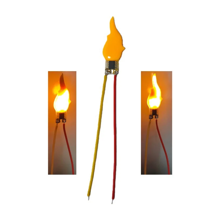 Flame lamp 3V LED Chip Special-shaped filament Flame modeling Filament  Candle lamp Simulation Light string Atmosphere