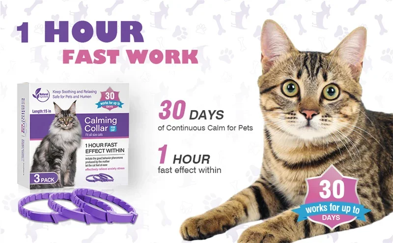 New Release 3/4 Pc Dog Calming Collar Cat Relieve Anxiety Protection Retractable Collars For Puppy Kitten Large Dogs Accessories
