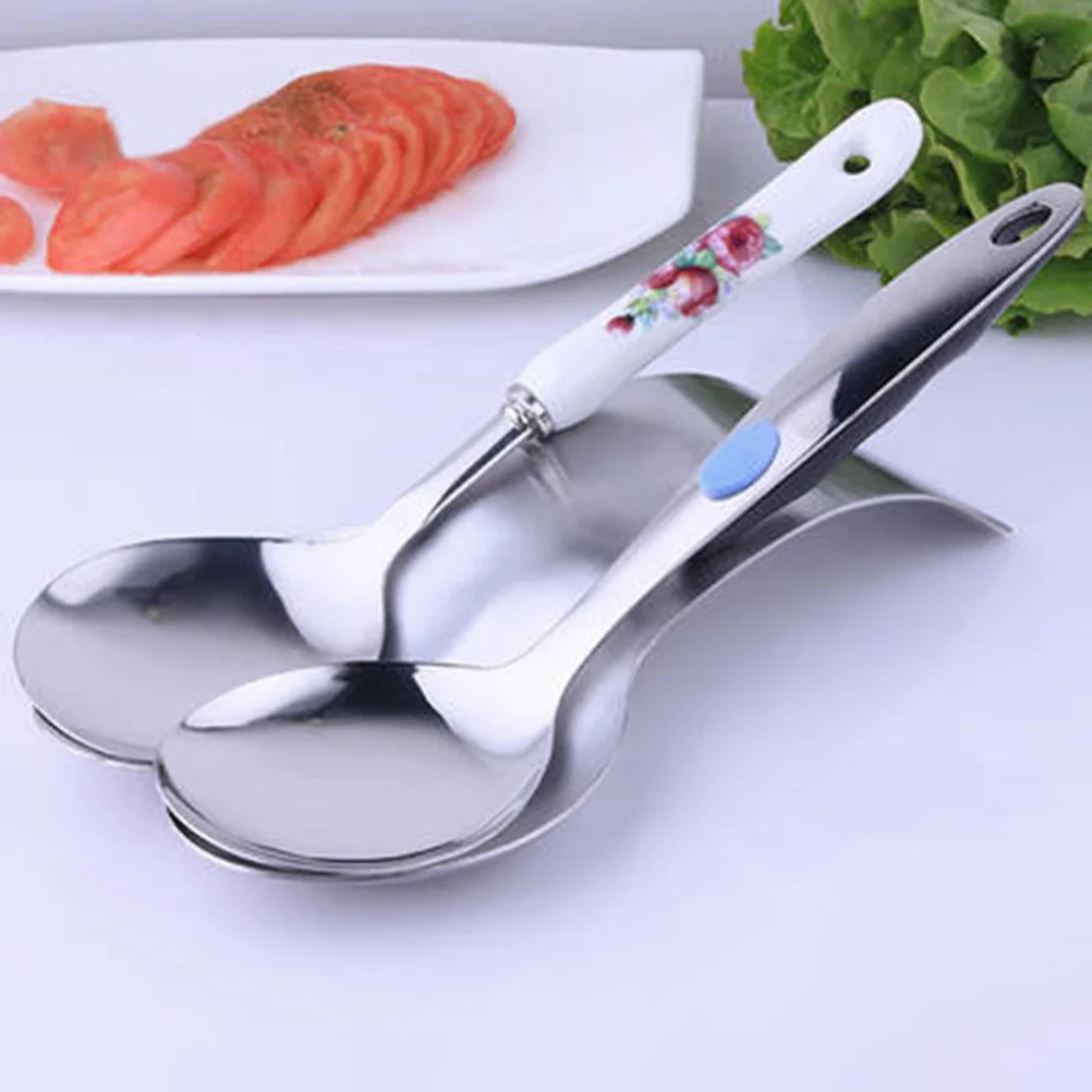 

Double Spoon Rest Stainless Steel Thickened Large Spatula Soup Spoon Rack Heavy Duty Home Kitchen Cutlery Tray Ecofriendly