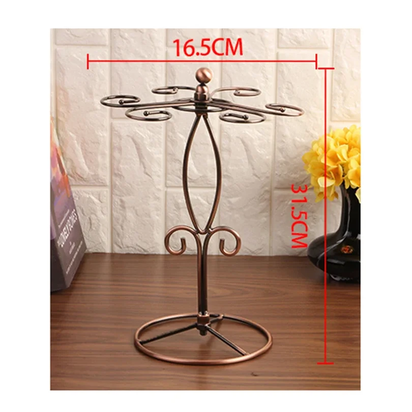 Countertop  Wine Glass Rack Hold 6 Glasses Wine Racks For Home Decor Kitchen Storage Storage Display Iron Metal Support Shelf