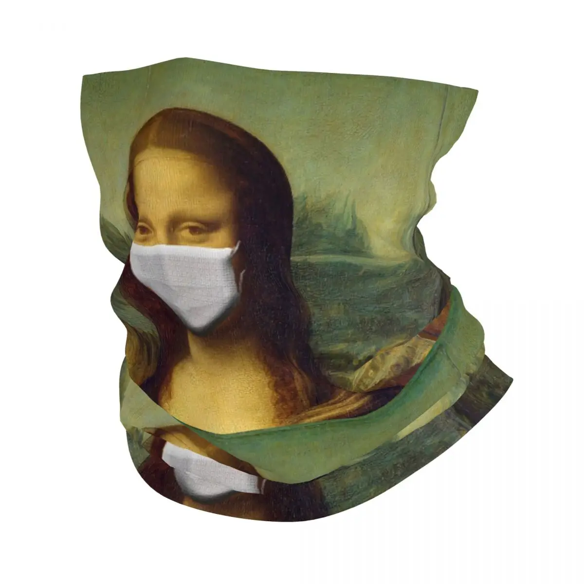 Mona Lisa For Renaissance Art Lovers Bandana Neck Cover Printed Wrap Scarf Warm Headwear Outdoor Sports Unisex Adult Winter