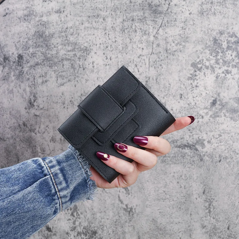 محفظة نسائية بلون الحلوى، قلادة طالب لطيفة، محفظة قصيرة، محفظة عصرية صغيرة، محفظة للعملات المعدنية، حقيبة بطاقات للسيدات