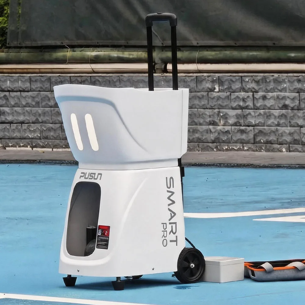 Pusun Tennis Robot With APP Control Multi Drills 100 Balls Portable Tennis Padel Ball Machine For Home Court