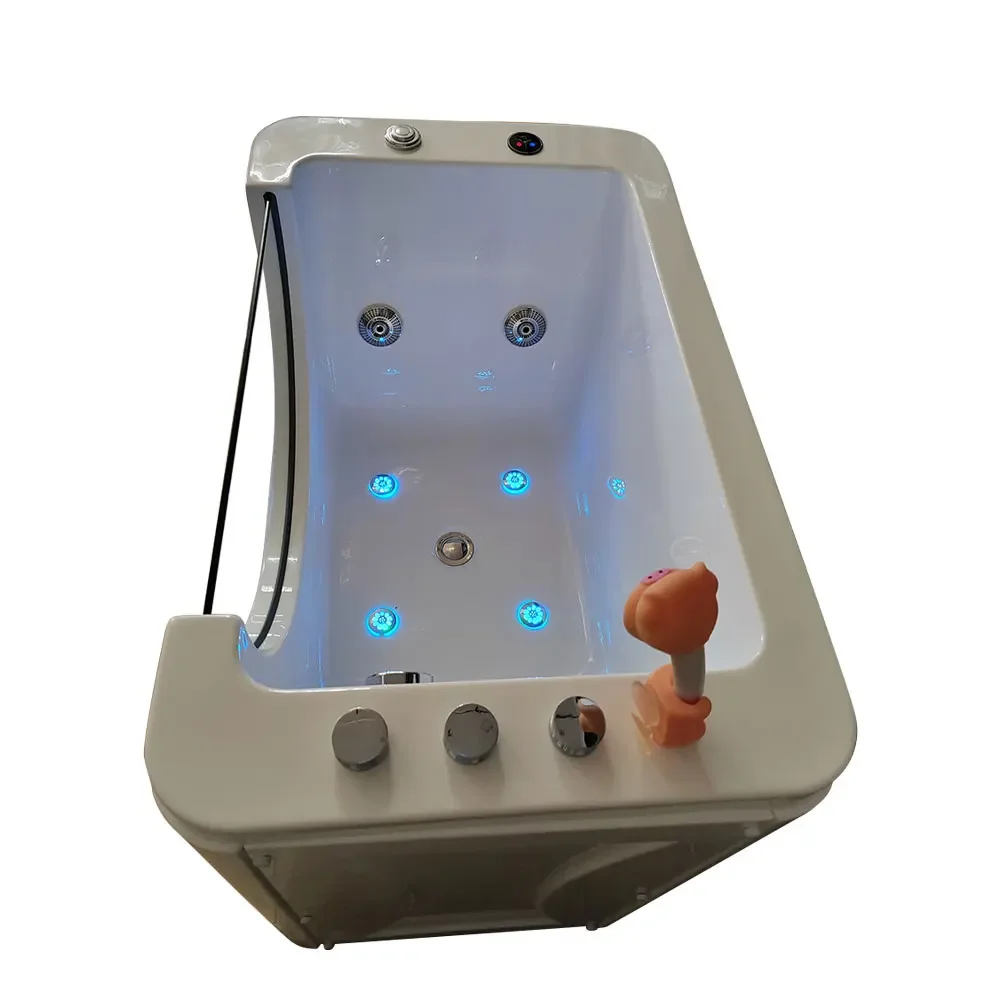 【الأكثر مبيعا】تصميم عصري للأوزون احترافي للكلاب الأليفة Jacuzzier تدليك قائم بذاته حوض استحمام للحيوانات الأليفة غسل الاستمالة LED حمام سبا للحيوانات الأليفة #2