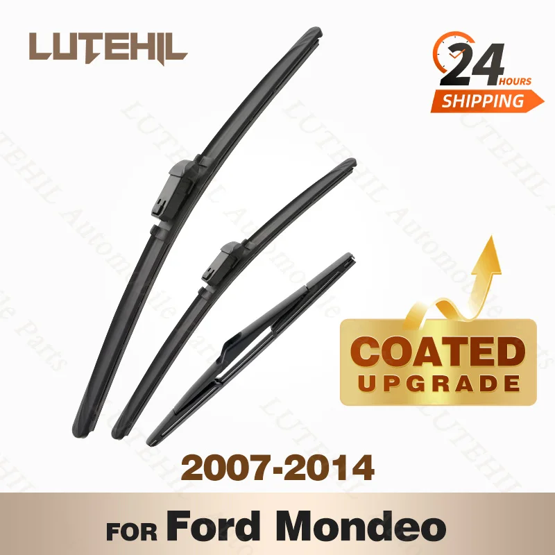 

LUTEHIL's Silicone Front & Rear Wiper Set For Ford Mondeo 2007 - 2014 2008 2009 2010 coated windshield wiper blade 26"+19"+12"