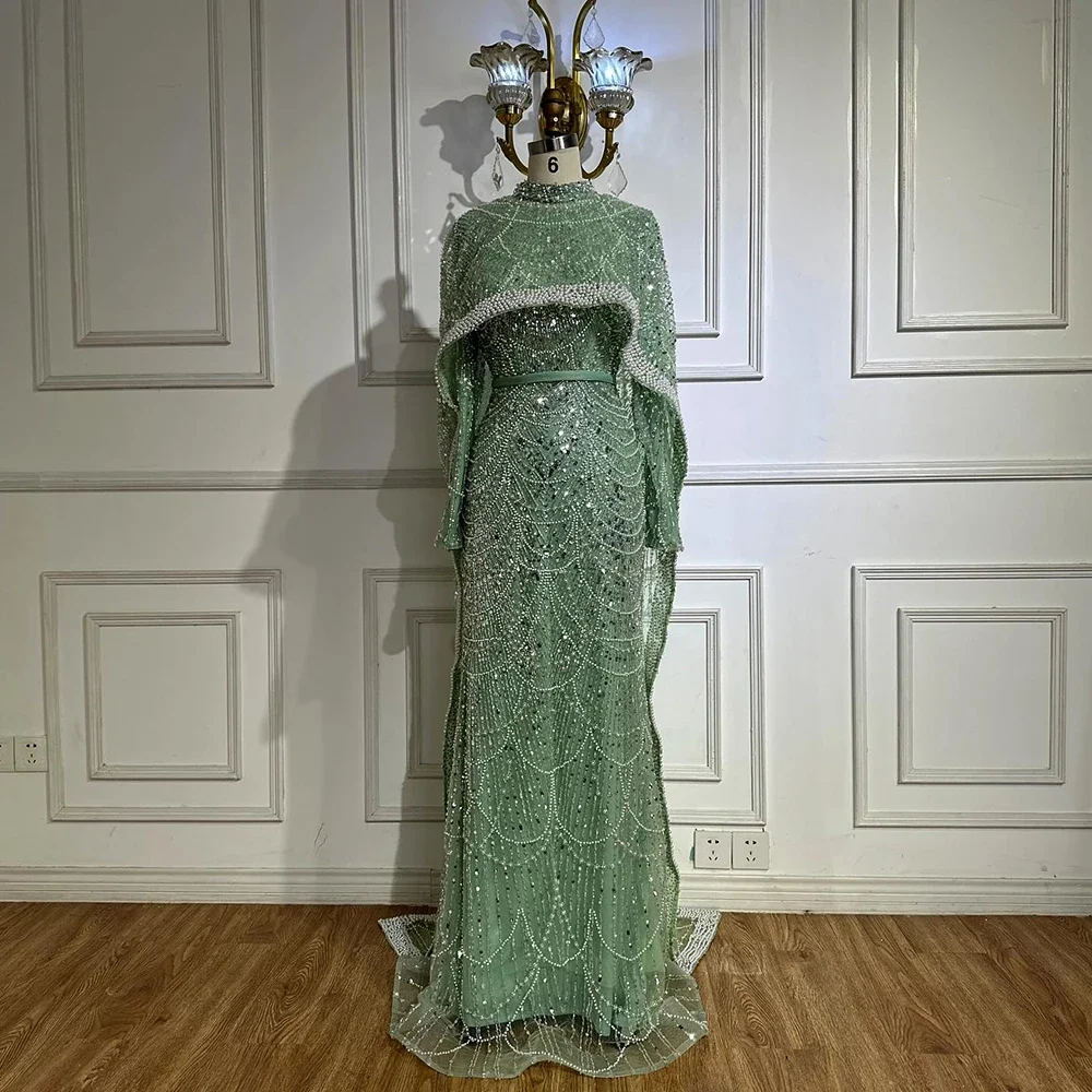 slim fit dress slacks Kiara Sequin V-Neck Gown