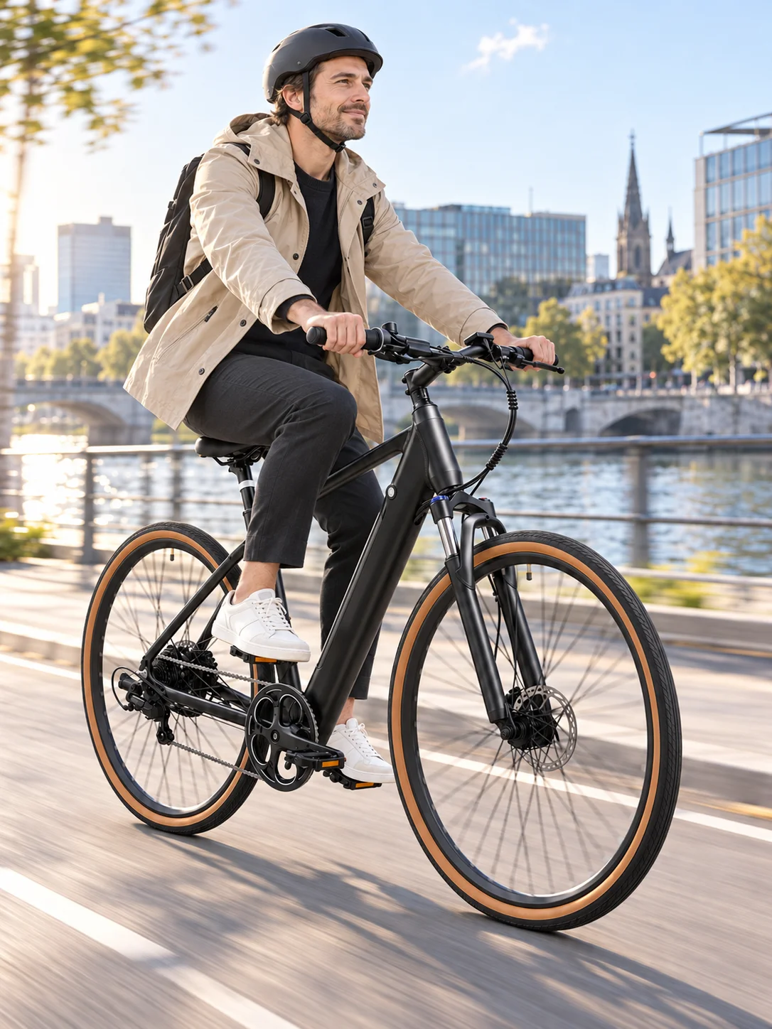 YANGOR Y700 E-Bike für Erwachsene, 250W, 25 km/h, Motor, 36V, 10,4Ah, herausnehmbarer Akku, 85 km Reichweite, Drehmomentsensor, 700x40C, urbanes City-E-Bike, leicht, 7-Gang-Schaltung, hydraulische