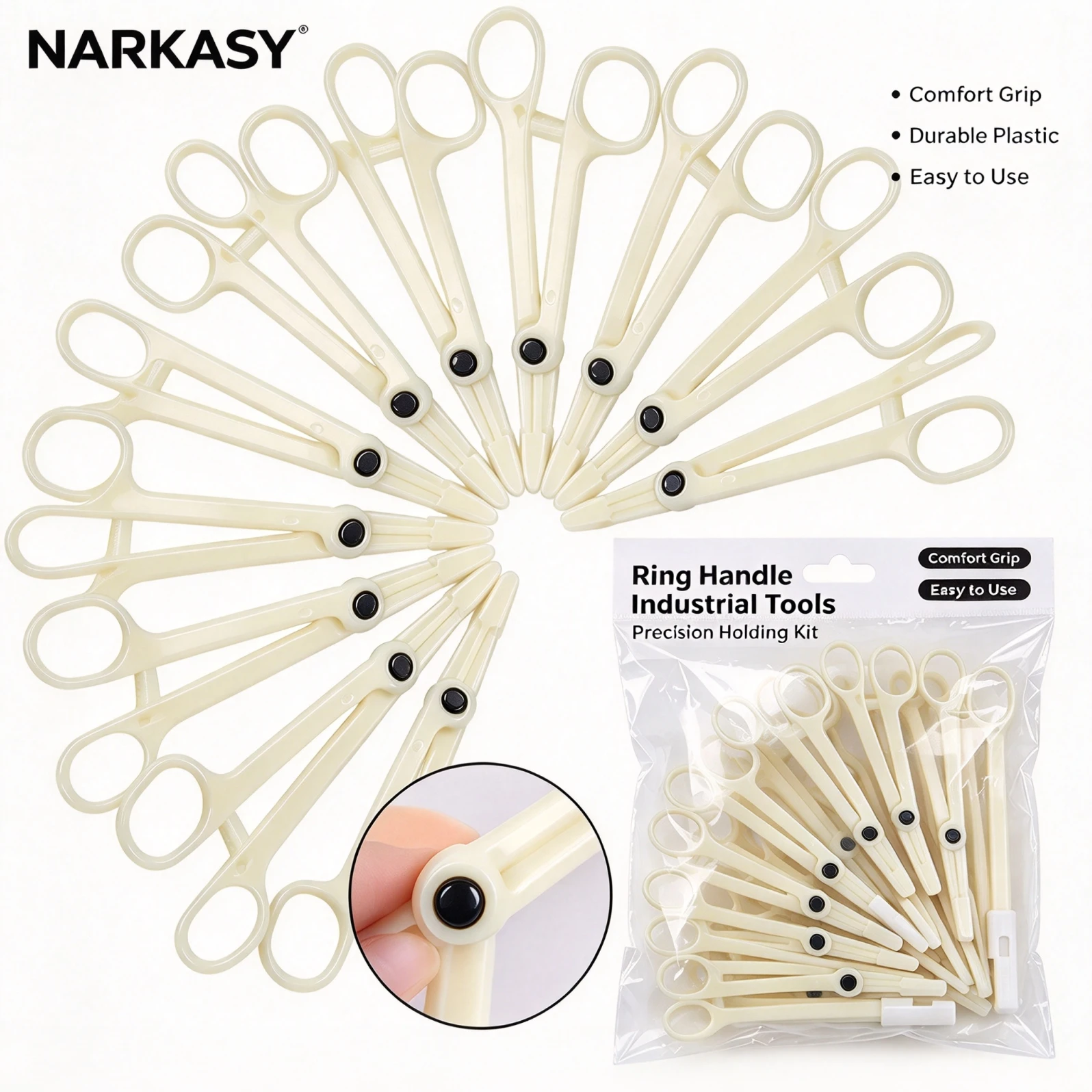NARKASY Disposable Sterile Round Navel Forceps Clamp Triangle Open Plier Ear Nose Piercing Tools Tattoo Piercing Supplies