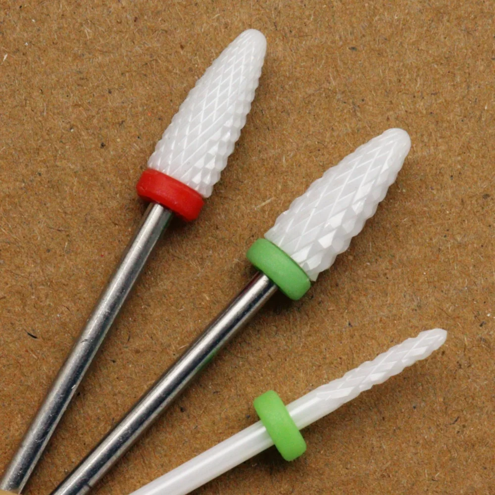 3PCS Ceramic Nail Drill Bits Set for Gel Polish Removal, Acrylic Removal & Nail Prep, Professional E-File Bits, 3/32