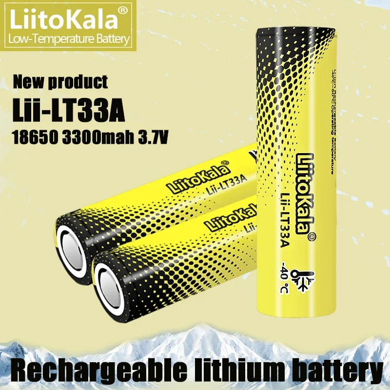 

3PCS LiitoKala Lii-LT33A 18650 3300mah 3.7V Rechargeable Battery for -40° Low-temperature battery