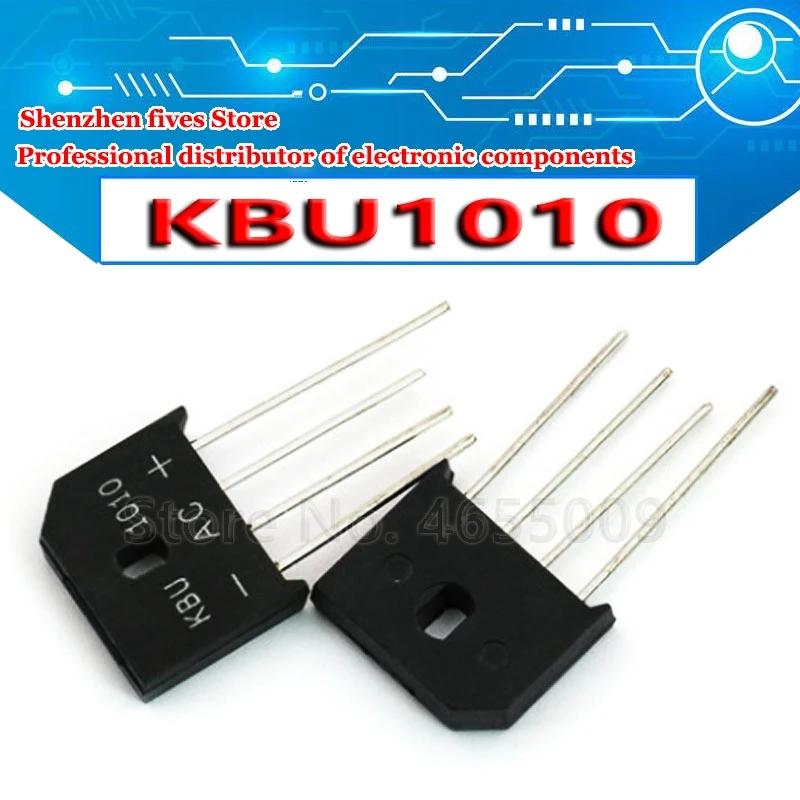 5PCS KBU1010 KBU-1010 10A 1000V diode bridge rectifier KBU1510 KBU808 KBU810 KBU606 KBU608 KBU610 KBU806 KBU2510 KBU1510 KBU3510