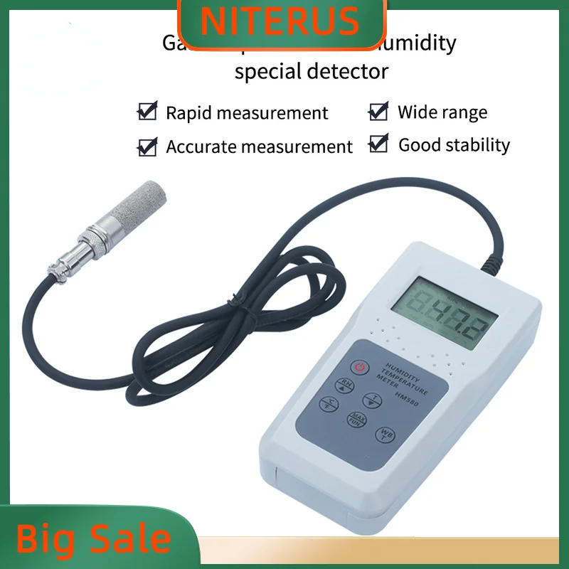 

Handheld Gas Temperature And Humidity Measuring Instrument Receiver Moisture Meter HM580