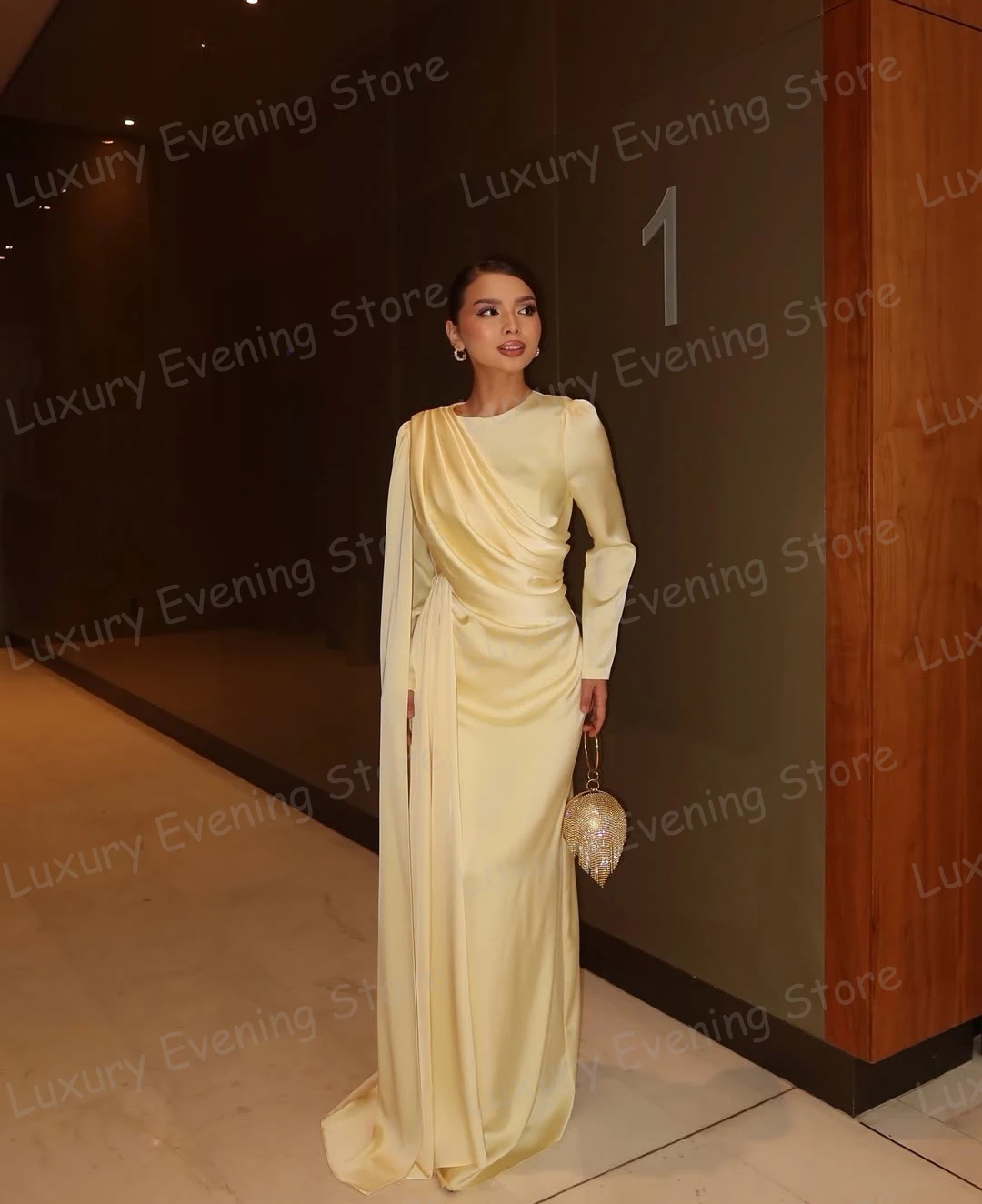 

Simple Evening Dresses Sexy Woman's Mermaid Long Sleeve Prom Gowns Fashion Vestidos De Novia Customized فساتين سهرة