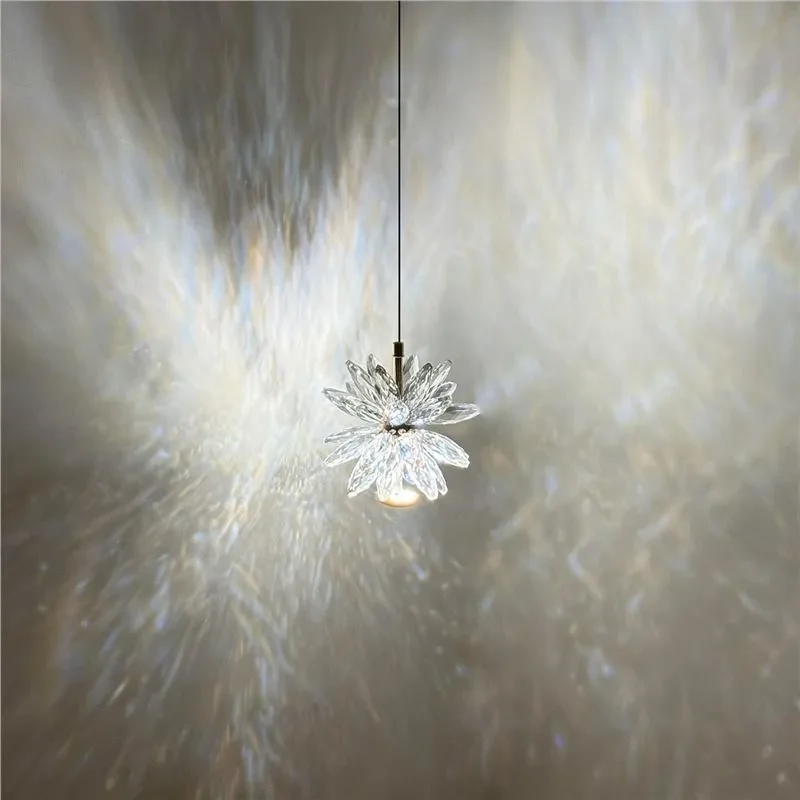 Modern French Crystal Chandelier Luxury Ceiling Light for Living Room Bedroom Hallway Entrance Decor Creative Pendant Lamp