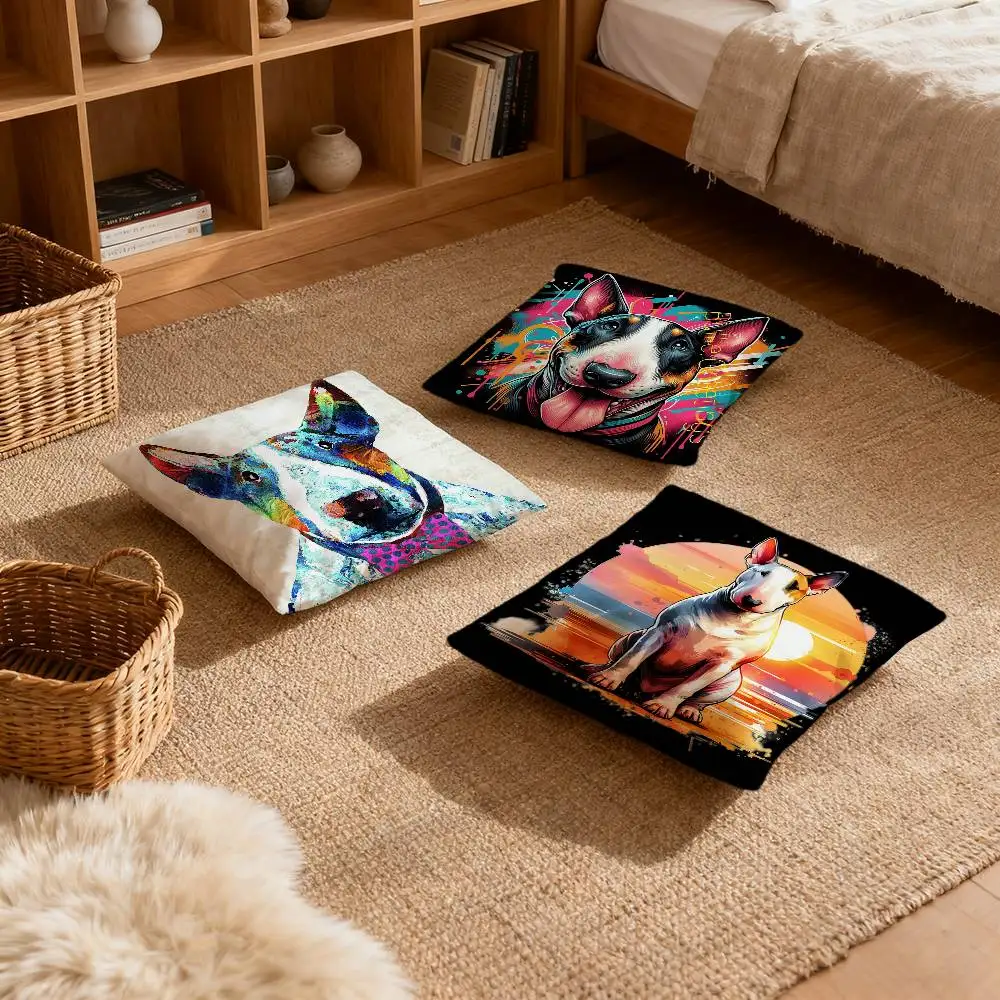 

Cartoon Bull Terrier Series Pillow Case Multi sized car cushions, luxurious home sofas, decorative pillowcases