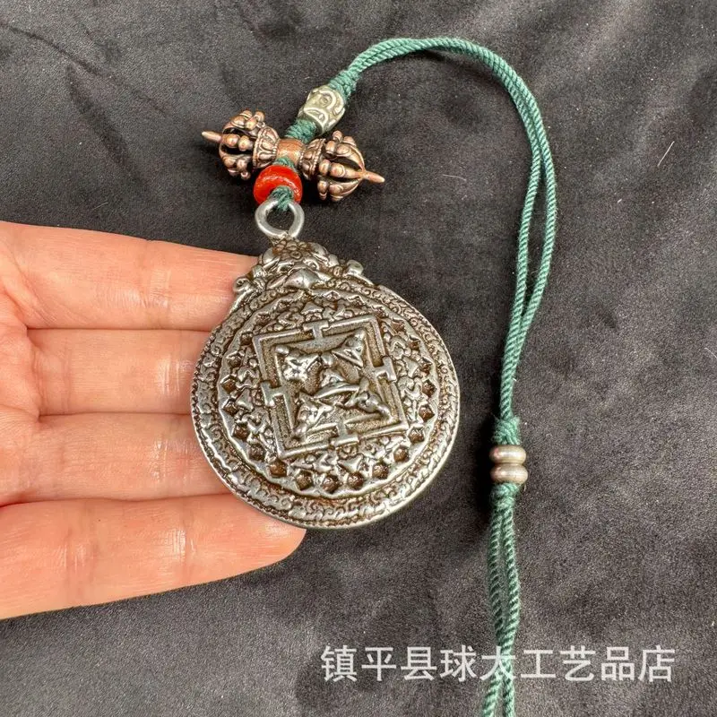 Tibetan-Style Nine--Bagua , Waist , Bag , Car Hanger, Pendant With Vajra Ornament On Back, Accesso