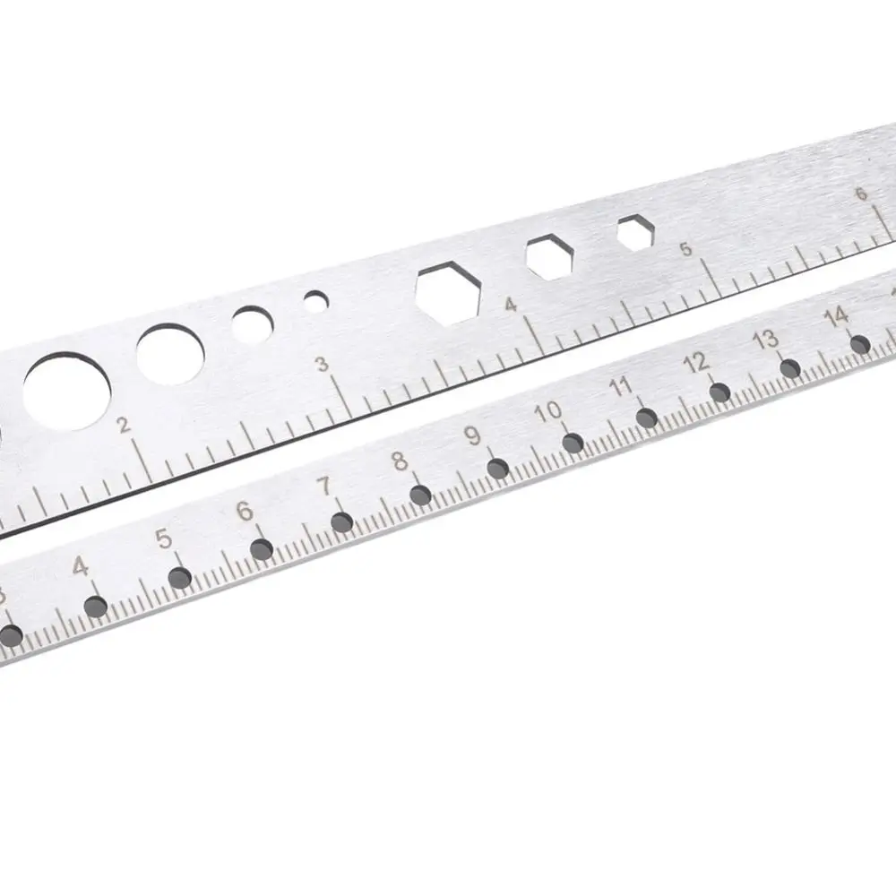 Stainless Steel Scale Ruler with Imperial/Metric Scales Professional Grade Measuring Tool Multifunctional Precision Ruler