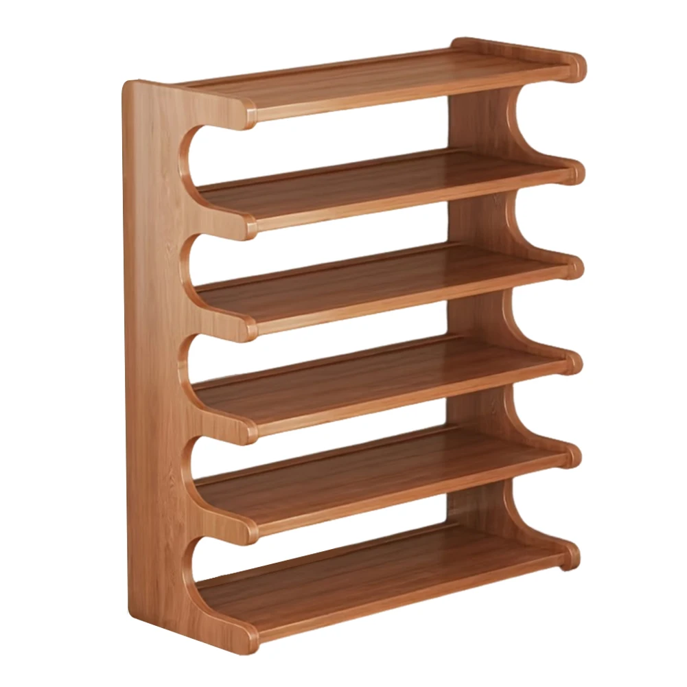 

Деревянная подставка для обуви, органайзер для хранения обуви, 6-ярусная полка для обуви, многофункциональная полка для демонстрации обуви для прихожей