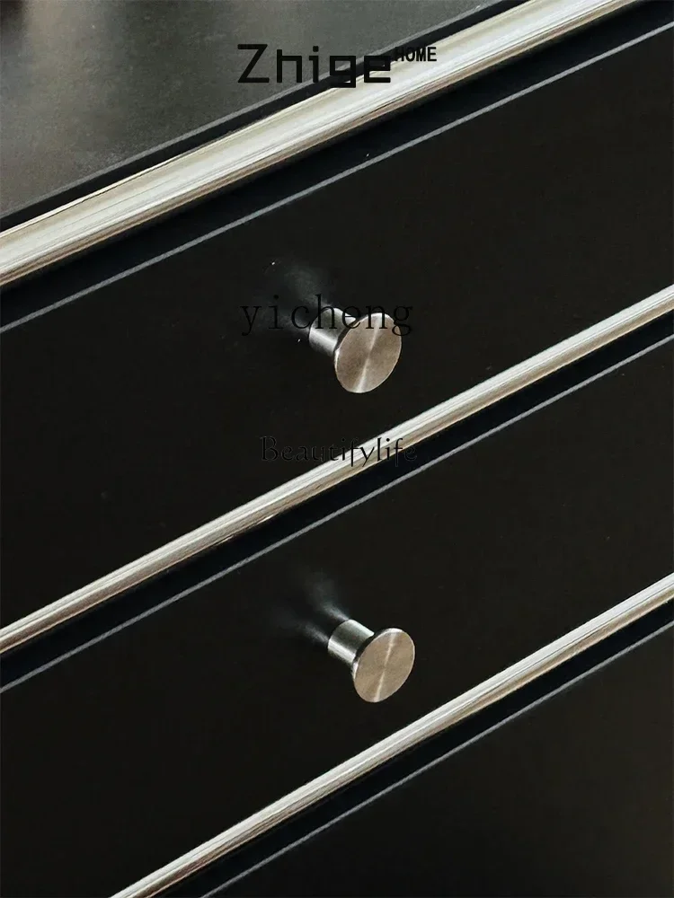 Module Combination Stainless Steel Side Chest of Drawers  Living Room Side Cabinet